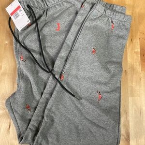 Grey Jordan Essentials Men's Printed Fleece SweatPants